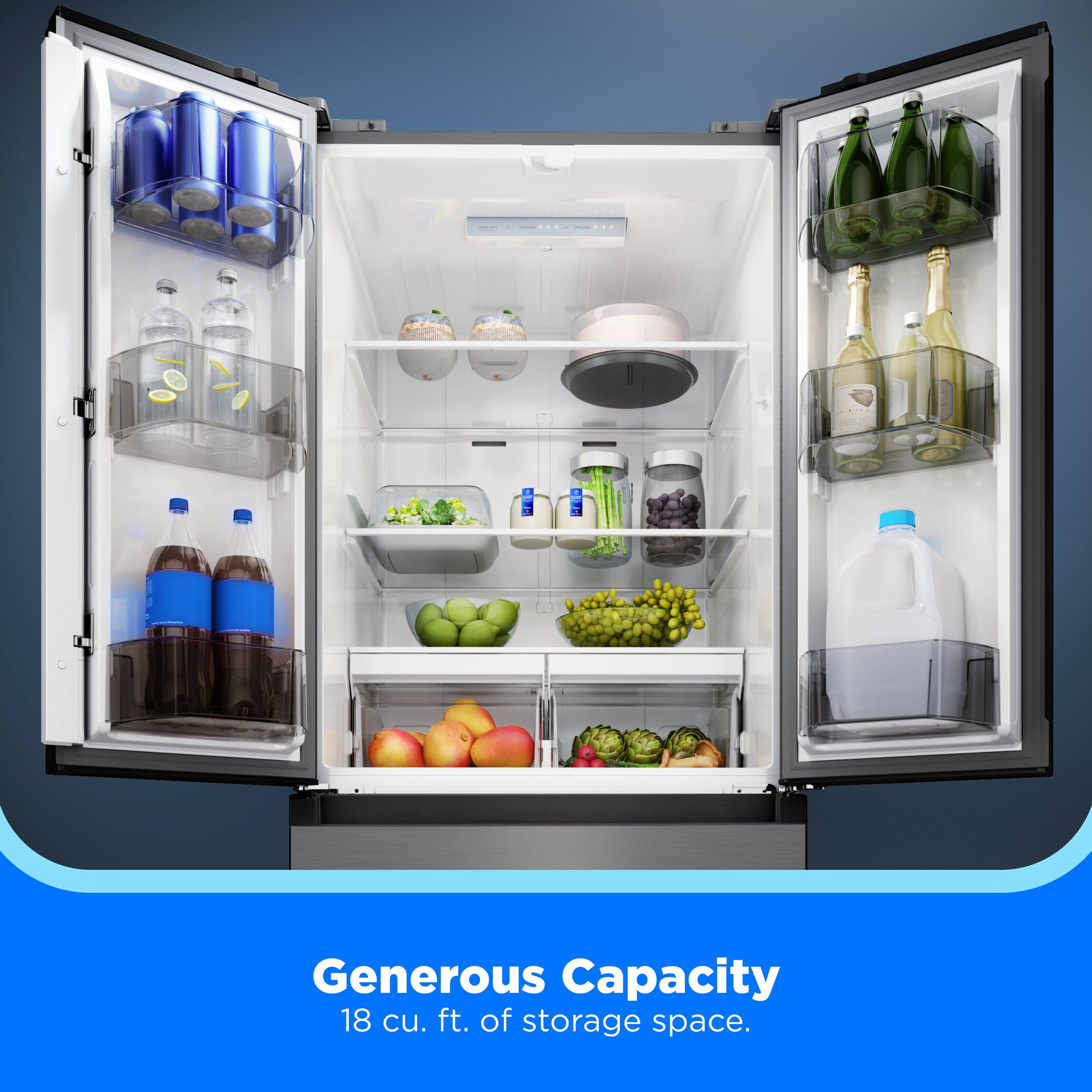 Generous Capacity  
18 cu. ft. of storage space.