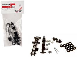 Long Chassis Kit for Kenworth Peterbilt and GMC Cabs 1/87 (HO) Plastic Model by Promotex - Black, Grey
