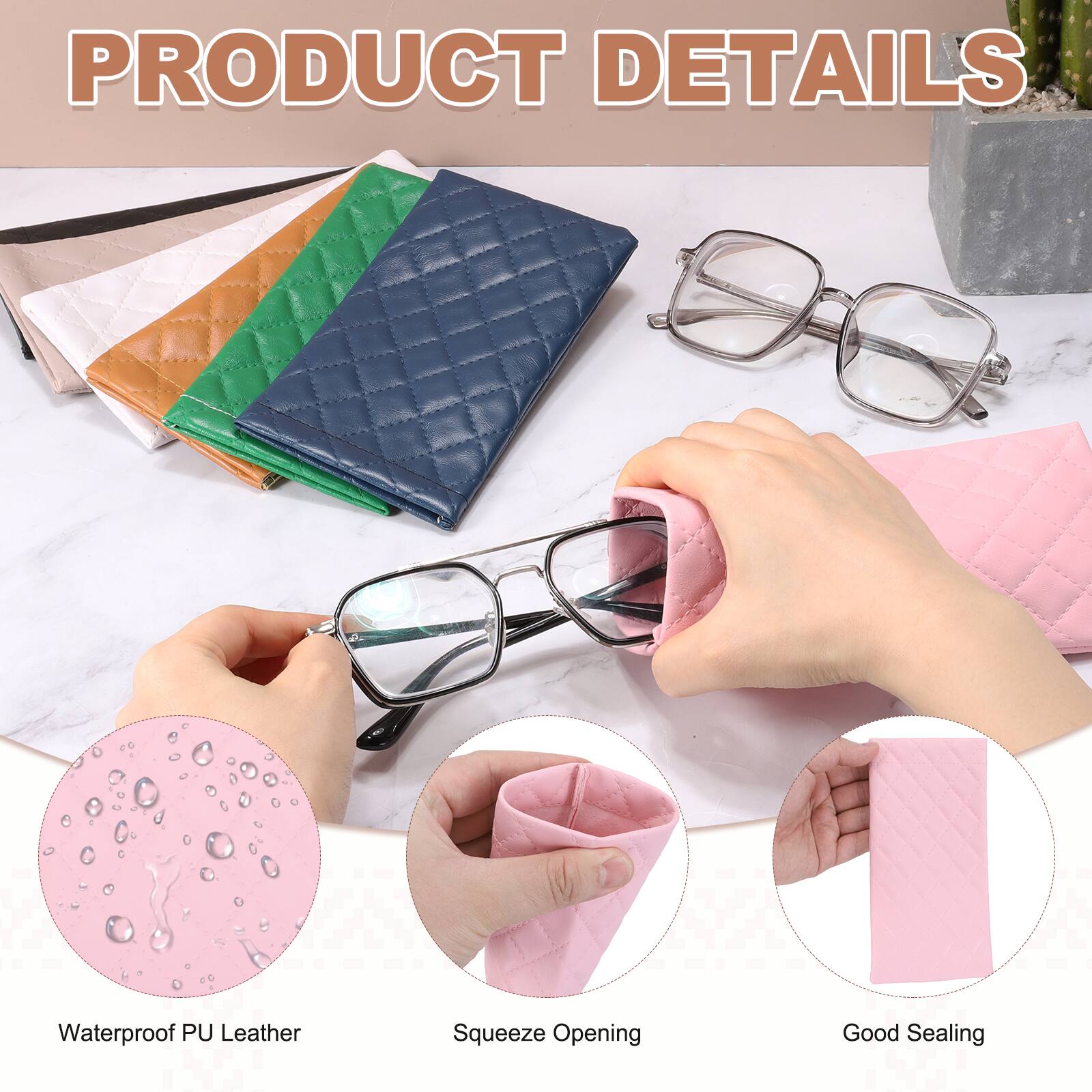 PRODUCT DETAILS

- Waterproof PU Leather
- Squeeze Opening
- Good Sealing