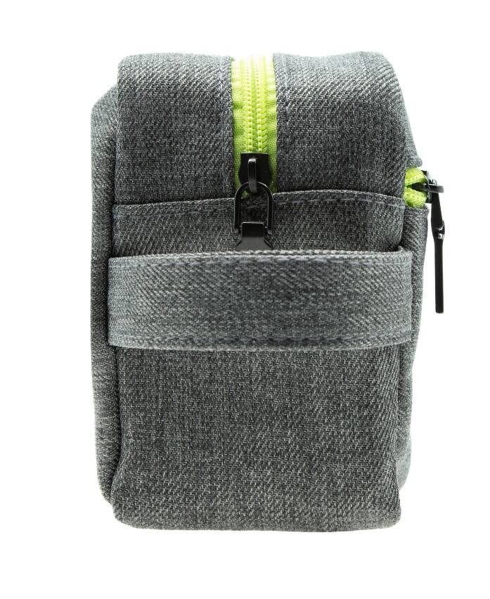 Back. Youzey Retail - The Hudson - Textured Dopp Kit with Colored Zipper.