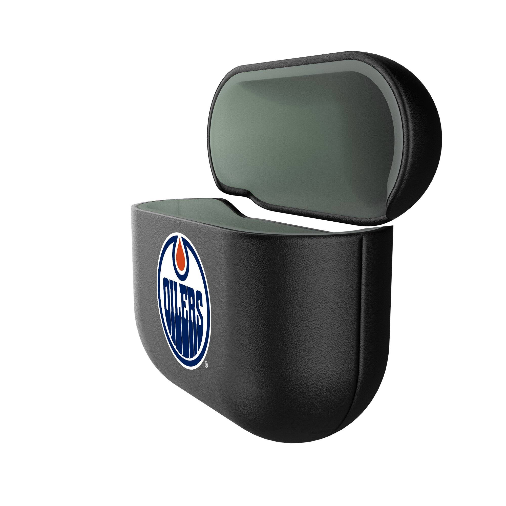 Alt View 1. Keyscaper - Edmonton Oilers Edmonton Oilers Insignia AirPods 4th Generation Case Cover - No Size - Black.
