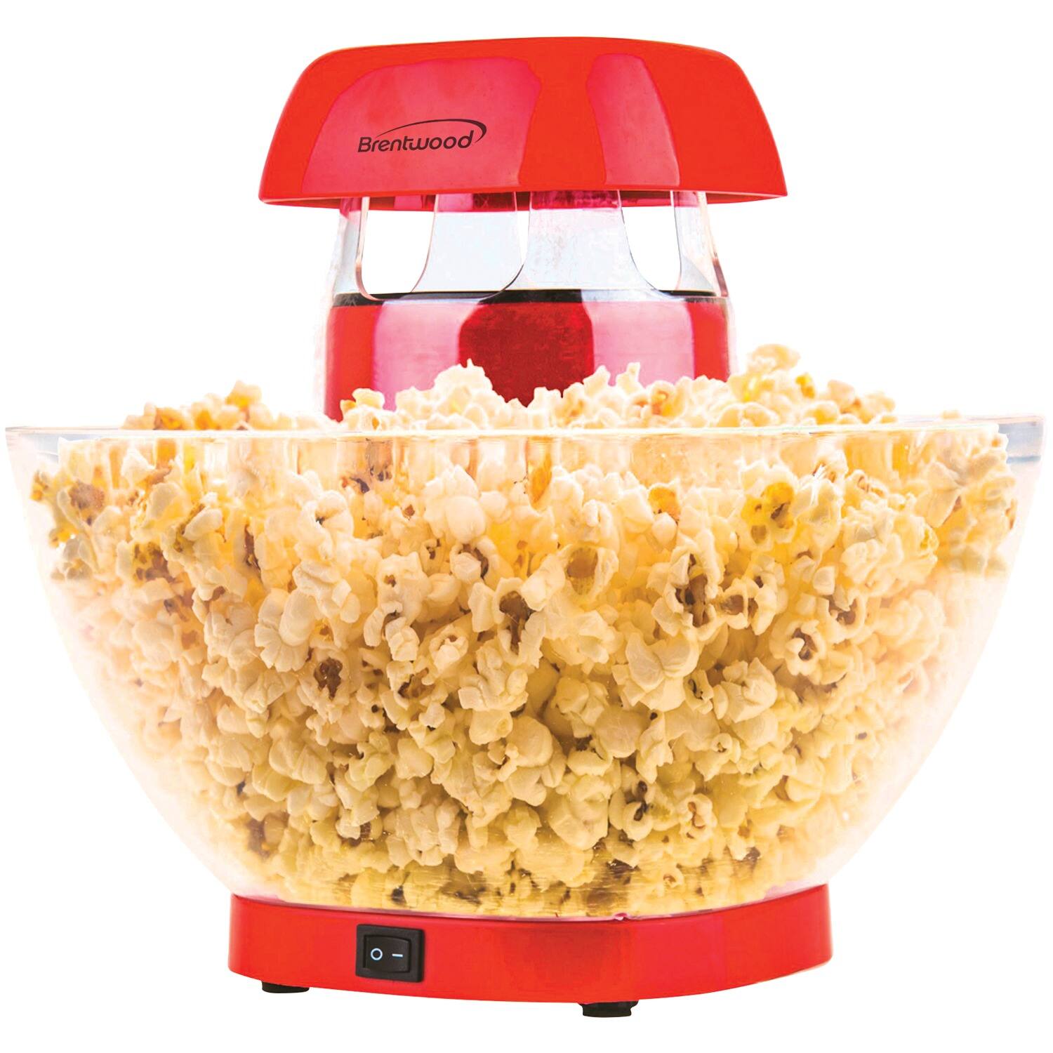 Alt View 3. Brentwood - Brentwood Jumbo 24-Cup Hot Air Popcorn Maker in Red - Red.