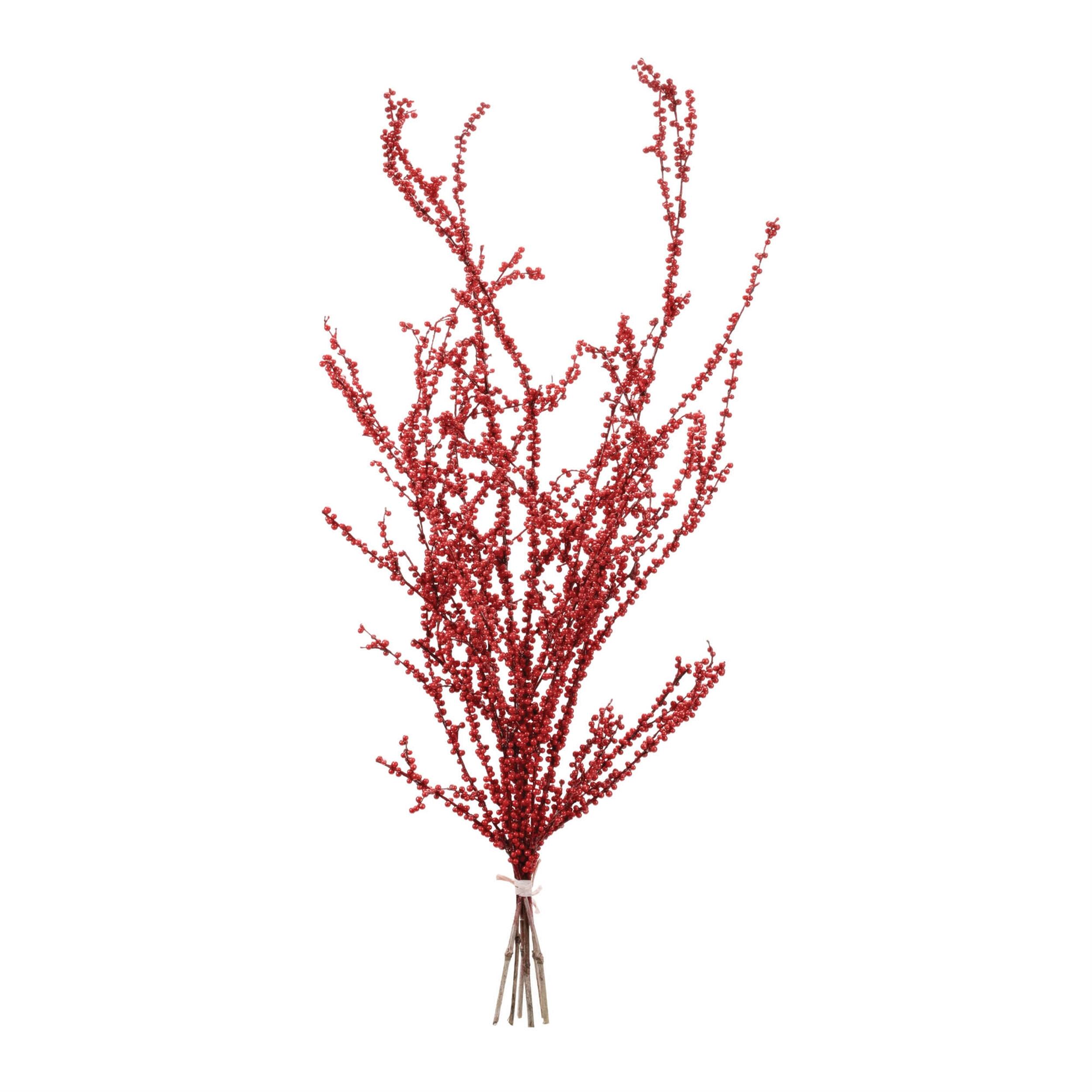 Front. BreeBe - Berry Twig Bundle (Set of 2) - Red, Brown.