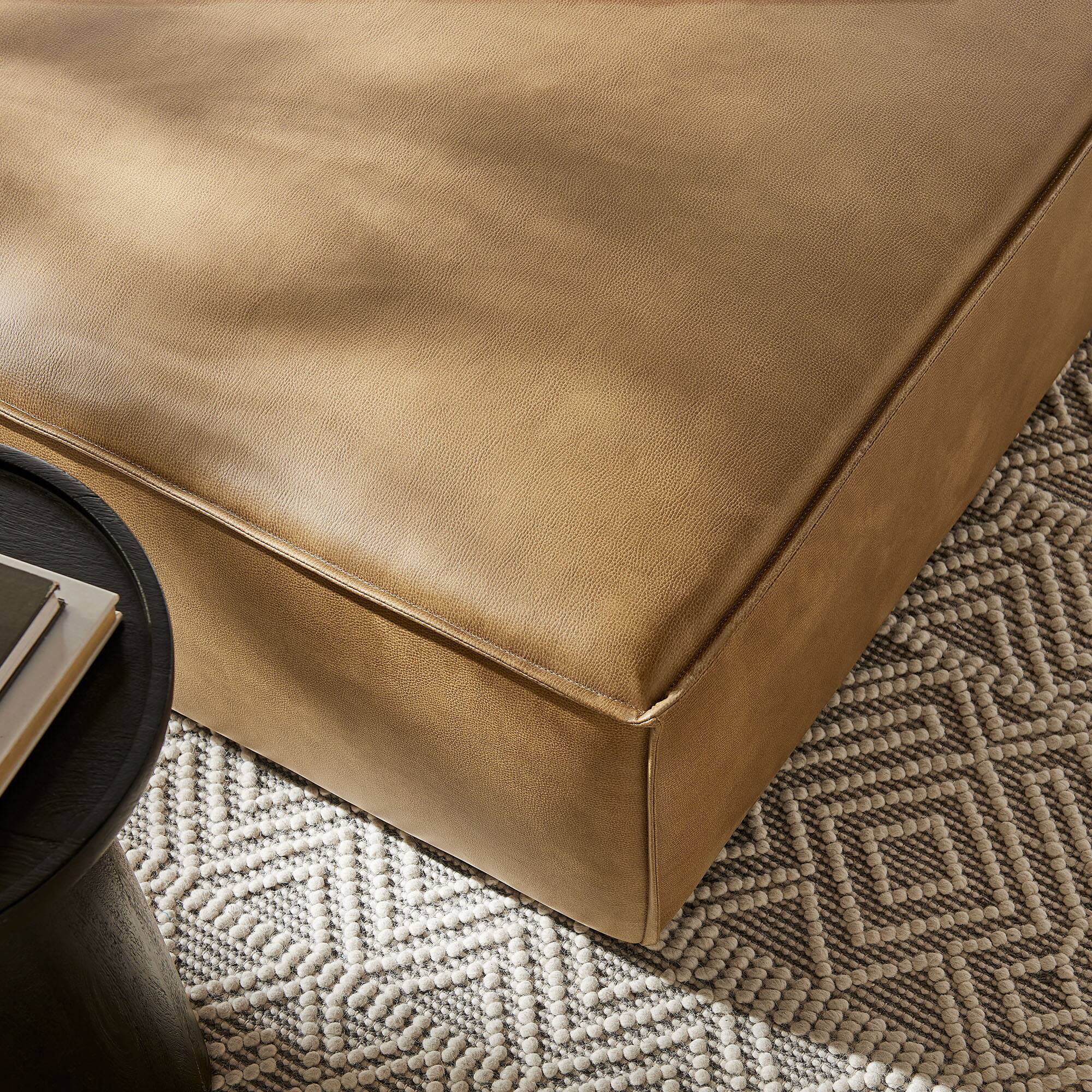 Alt View 1. Modway - Restore Vegan Leather Modular Ottoman by Modway - Toast.