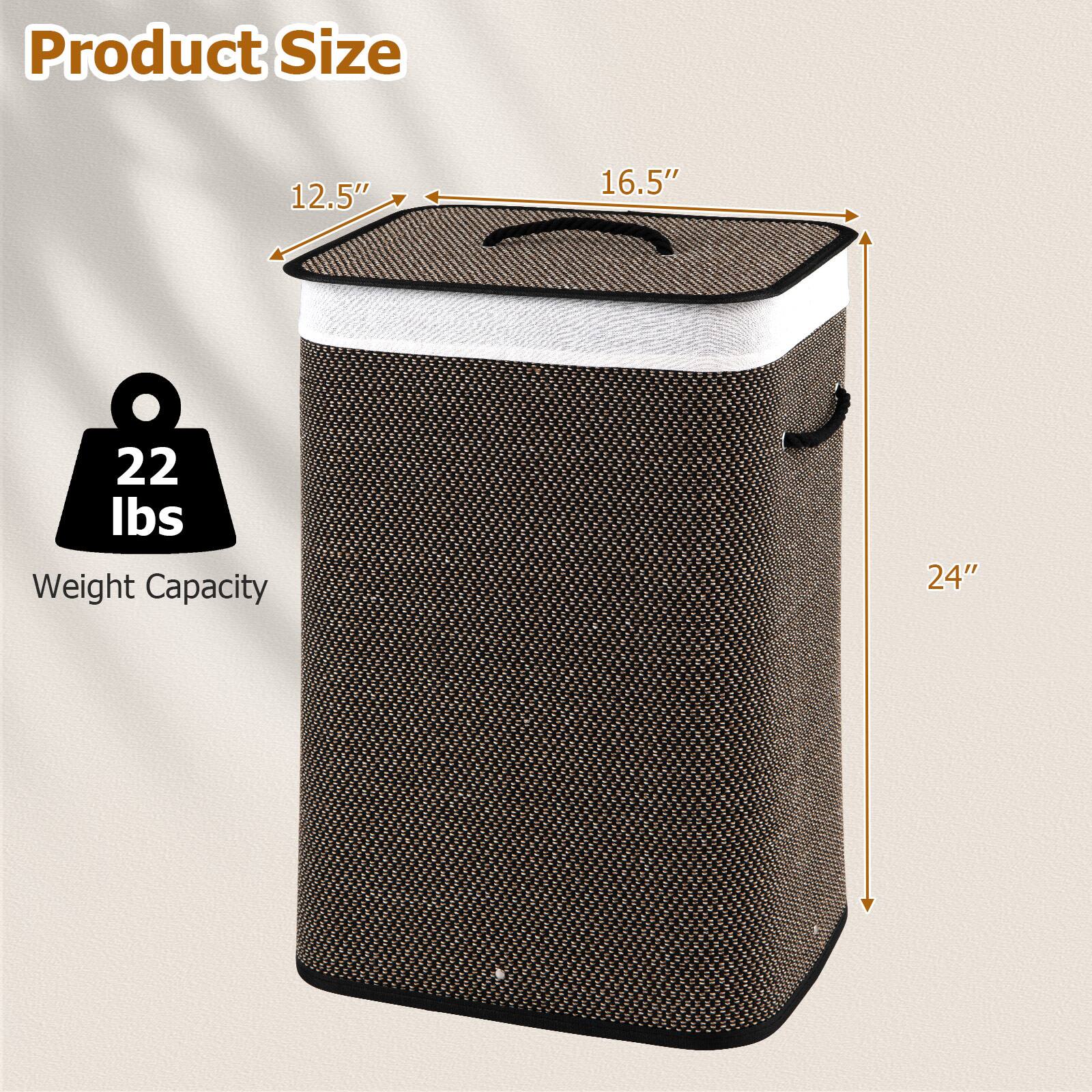 Product Size: 12.5" x 16.5" x 24"  
Weight Capacity: 22 lbs