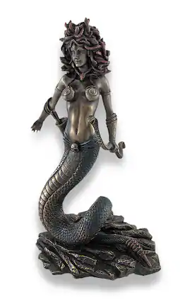 Veronese Design - Bronzed Medusa with Double Snake Bow and Arrows Statue - Bronze