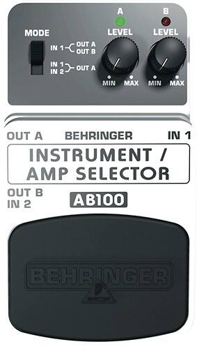 Front Standard. Behringer - Universal 2-Mode A/B Footswitch.