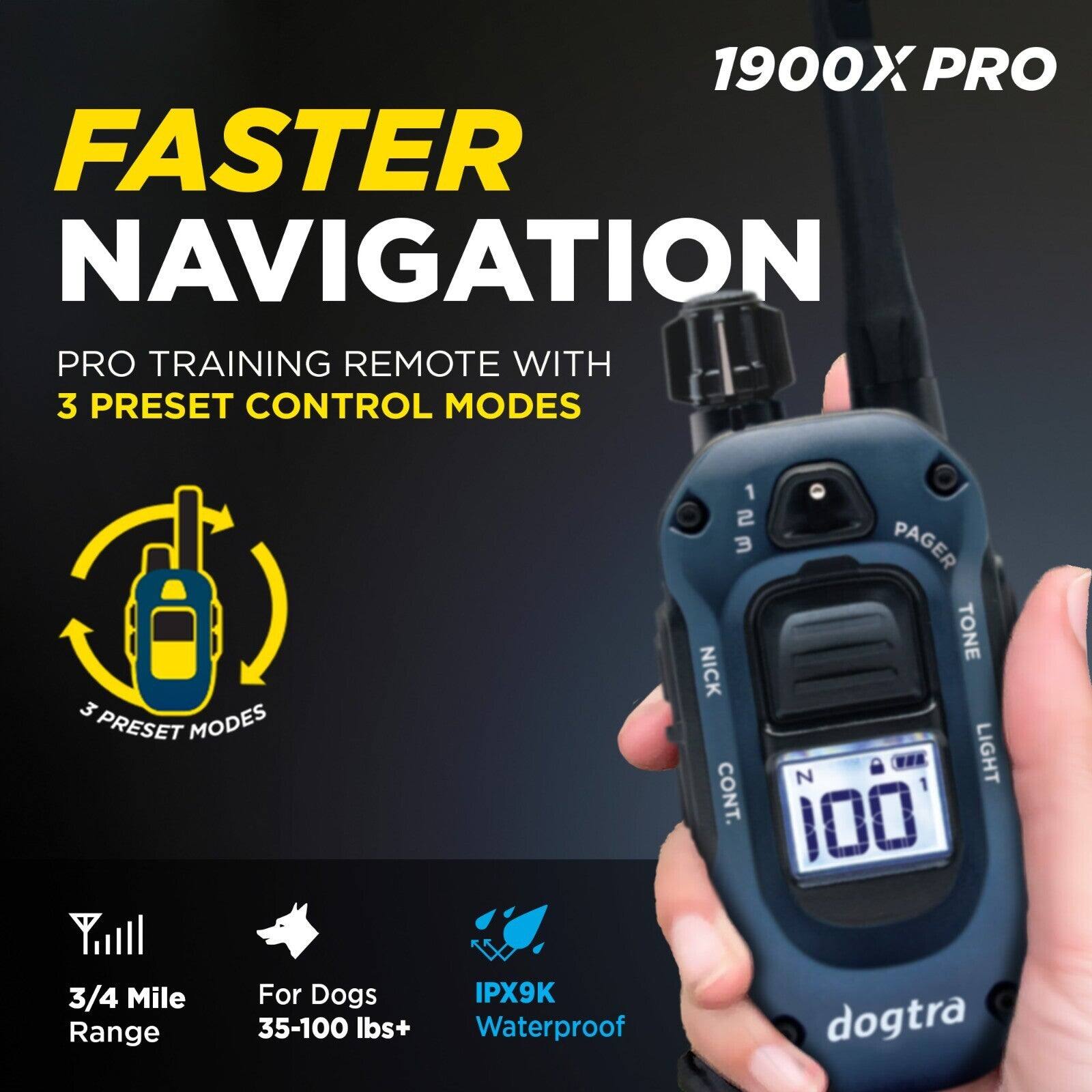 Dogtra 1900X PRO E Collar with Remote New Edition 3 Layout Modes 100 ...