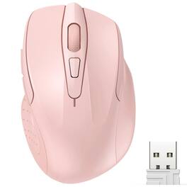 Cedar Assembly - Wireless Mouse Optical Computer For Laptop Pc Chromebook Notebook 6 Buttons 24 Months Life 5 Adjustment Levels - Wireless - Pink