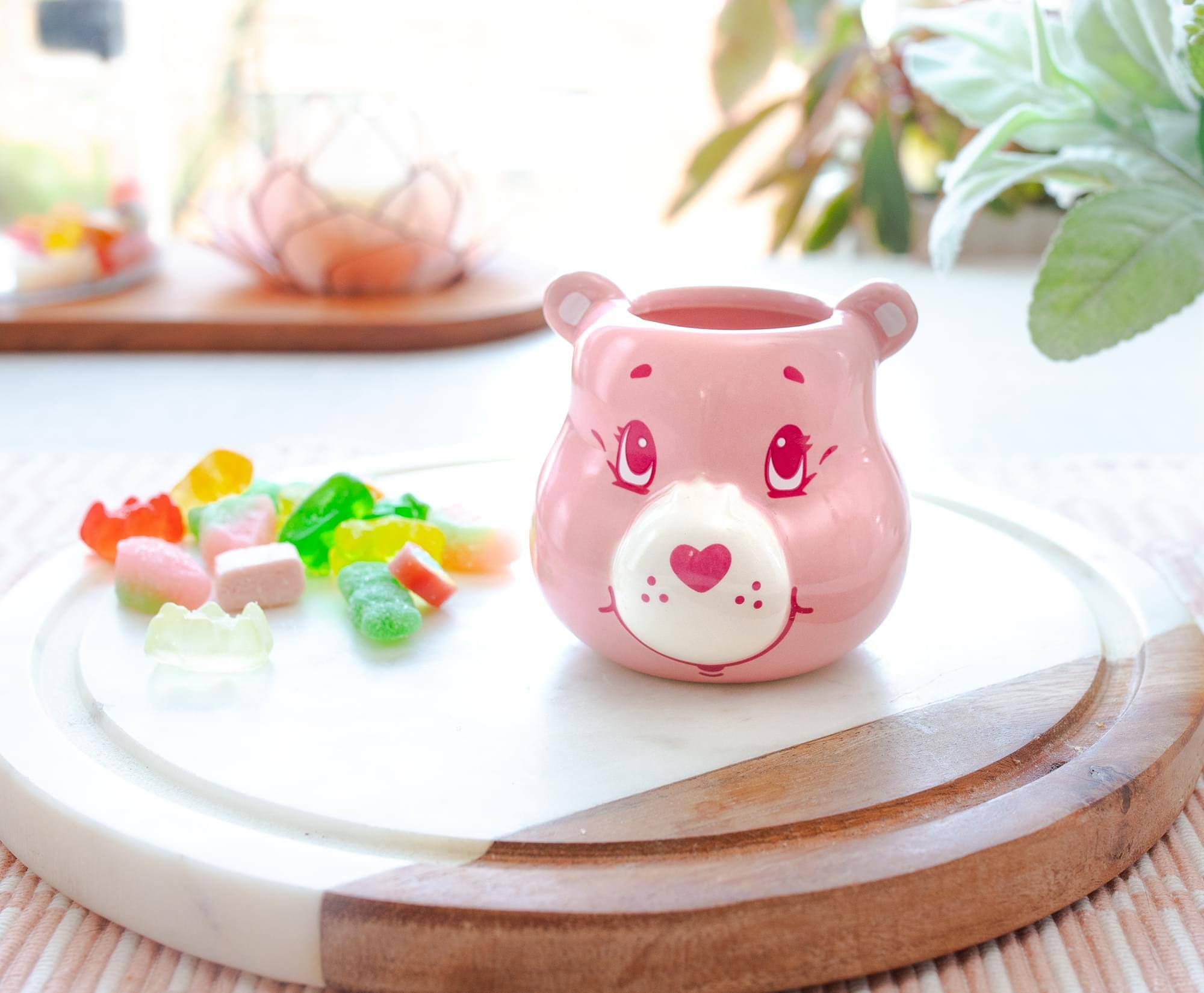 Alt View 5. Silver Buffalo - Care Bears Cheer Bear Sculpted Ceramic Mini Mug | Holds 3 Ounces - Pink.