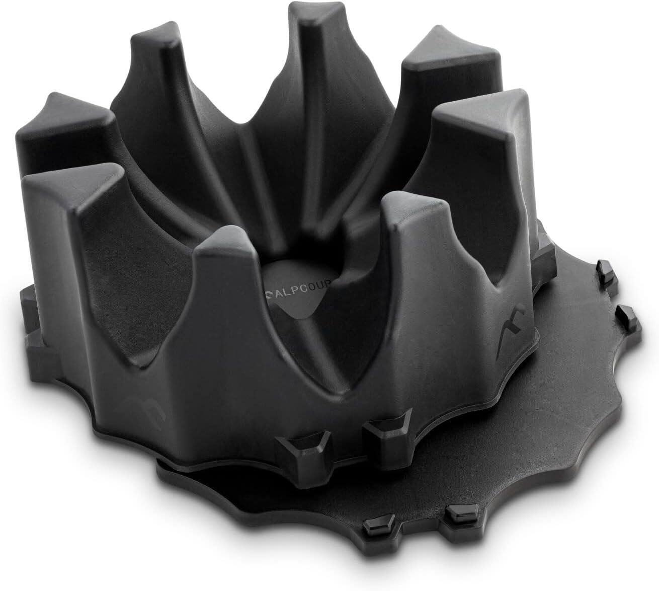 Front. Alpcour - Alpcour 4-Tier Bike Trainer Riser Block - Anti-Skid, Natural Ride Position Extender - Black.