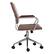 Alt View 21. Martha Stewart - Piper Ribbed Faux Leather Office Chair - Saddle Brown Faux Leather/Polished Nickel.