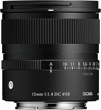 A 16 11 8 5.6 4 2.8 2 I 99921796 15mm 1:1.4 DC 58 SIGMA