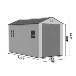 Decksplore - Outdoor Storage Cabinet Waterproof Resin Vertical Outdoor Storage Shed for Patio Garden Tools