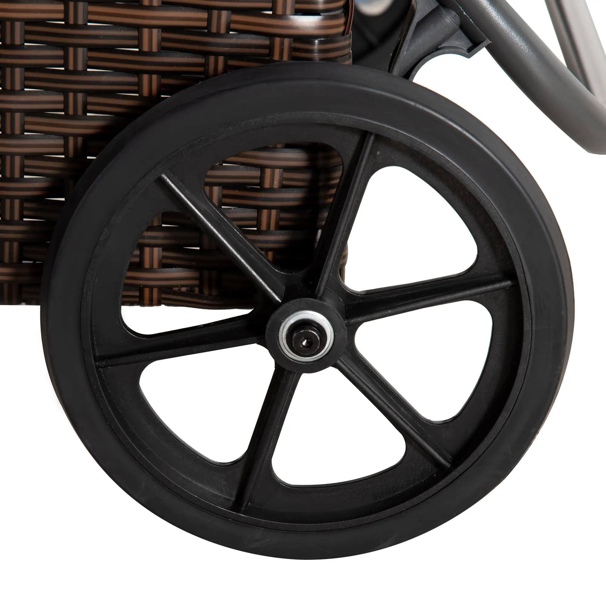 Alt View 4. Spaco - Spaco 3PC Deep Cushion Chaise Set, 5 Level Adjustable PE Rattan Pool - Grey.