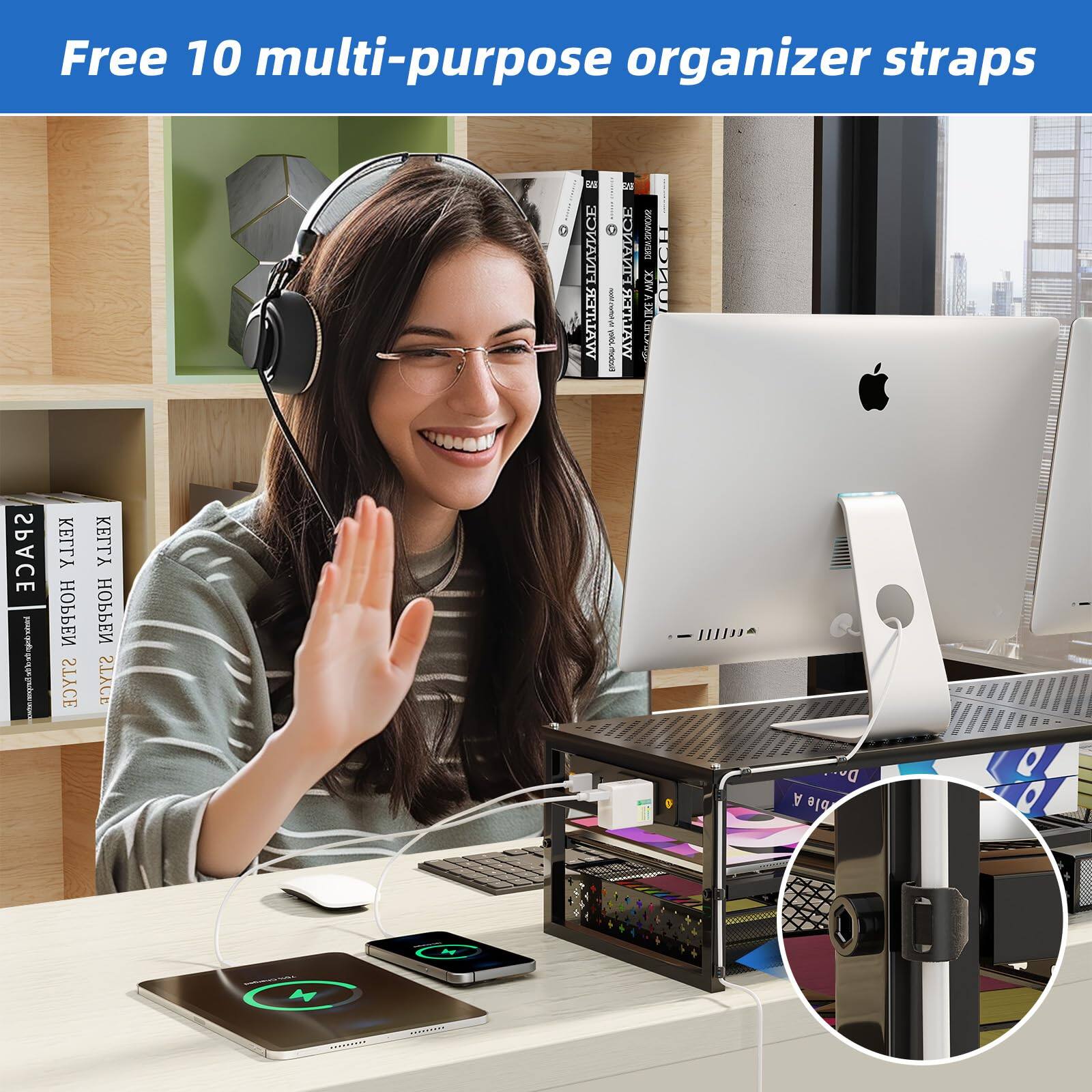 Free 10 multi-purpose organizer straps