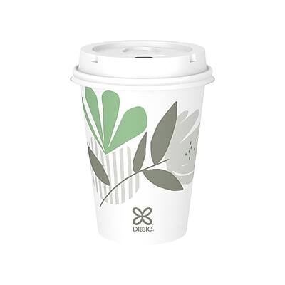 Alt View 2. Dixie - Pathways Paper Hot Cups, 8 oz., 50/Pack - White.