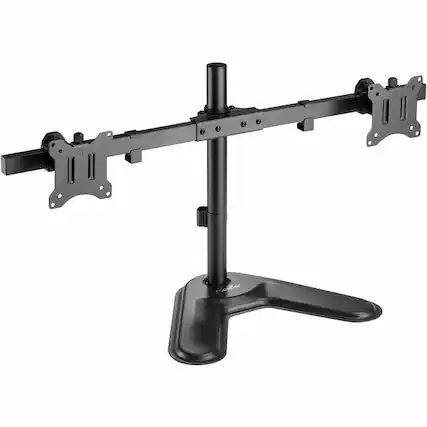 Front. Rocstor - Rocstor ErgoReach Mounting Pole for Flat Panel Display - Black - Landscape/Portrait - Height Adjustable - 2 Display(s) - Black.