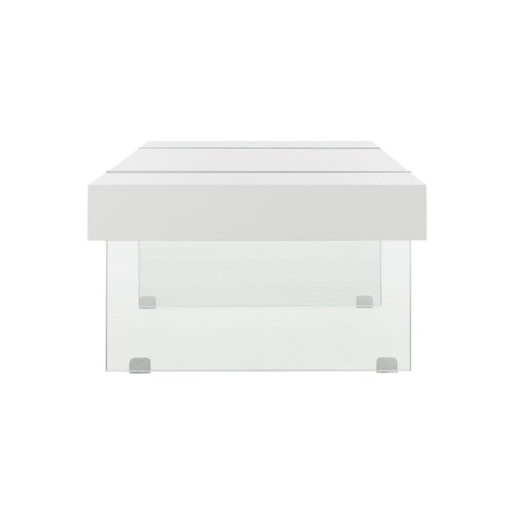 Left. Safavieh - Jacob Rectangular Glass Leg Modern Coffee Table, White/Glass Legs - White.