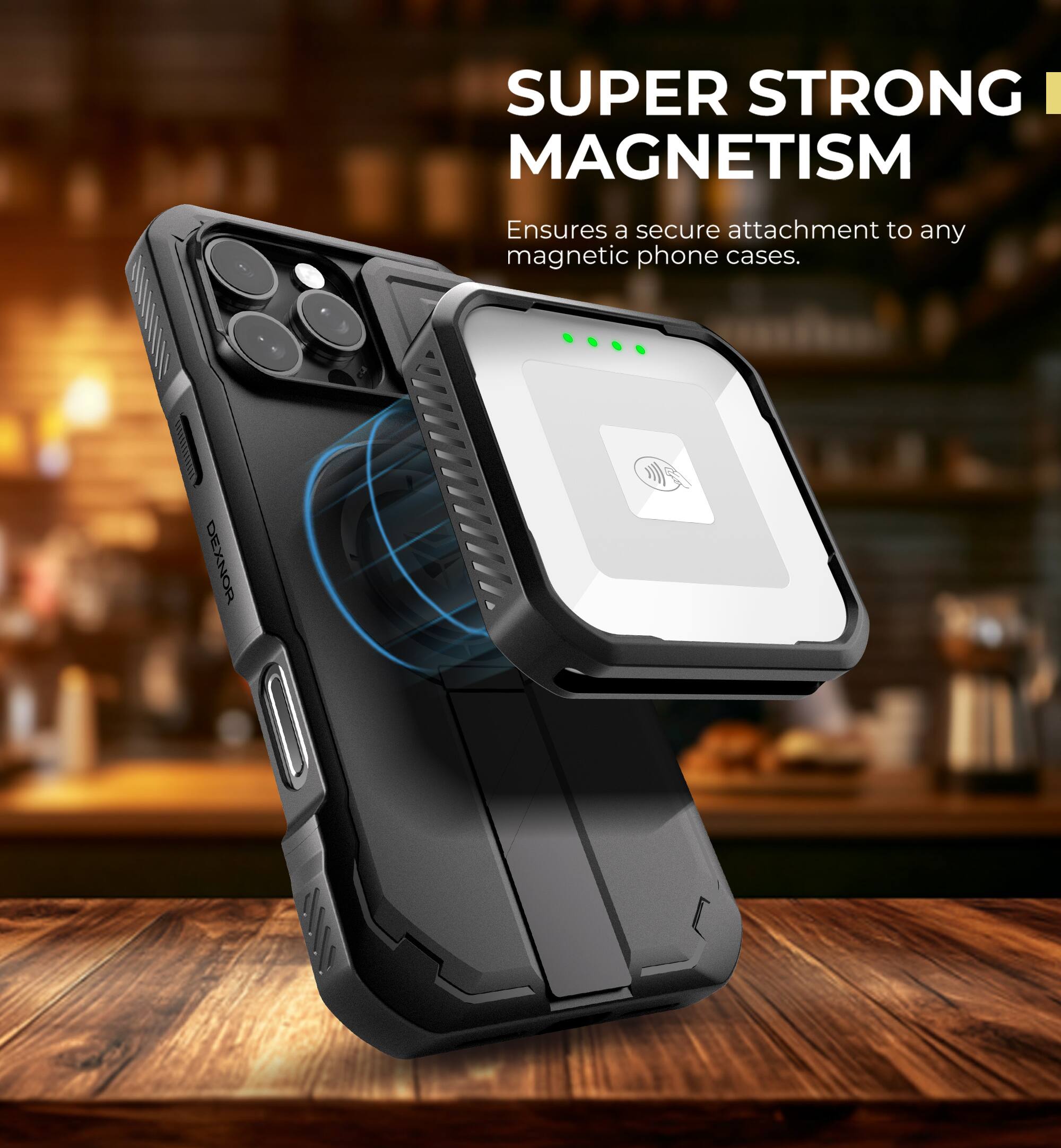 I CEEOE DEXNOR SUPER STRONG MAGNETISM Ensures a secure attachment to any magnetic phone cases.