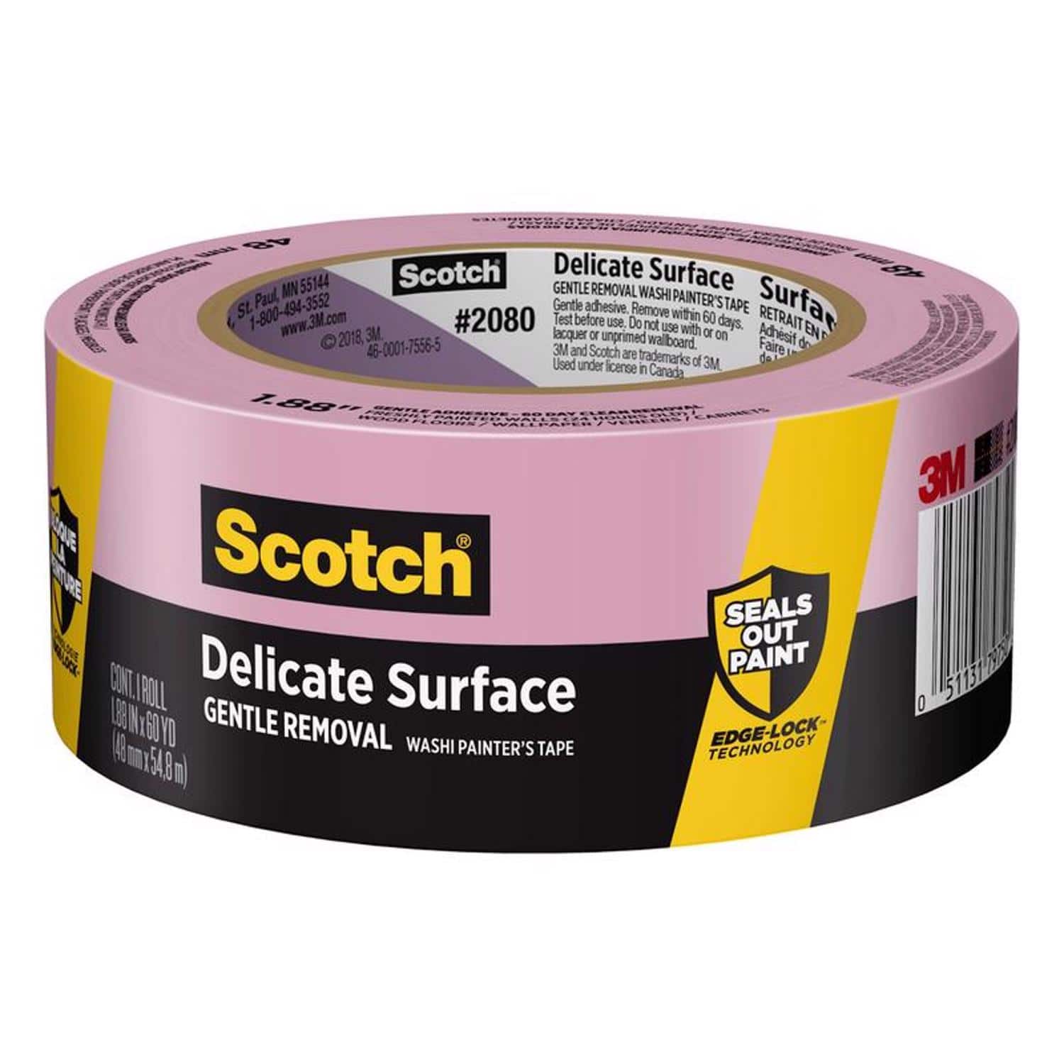 Scotch - 1.88 in. W X 60 yd L Purple Medium Strength Painter's Tape 1 pk