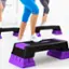Alt View 14. Costway - Aerobic Exercise Stepper Trainer W/Riser Adjustable Height 5''- 7''- 9'' - Purple.