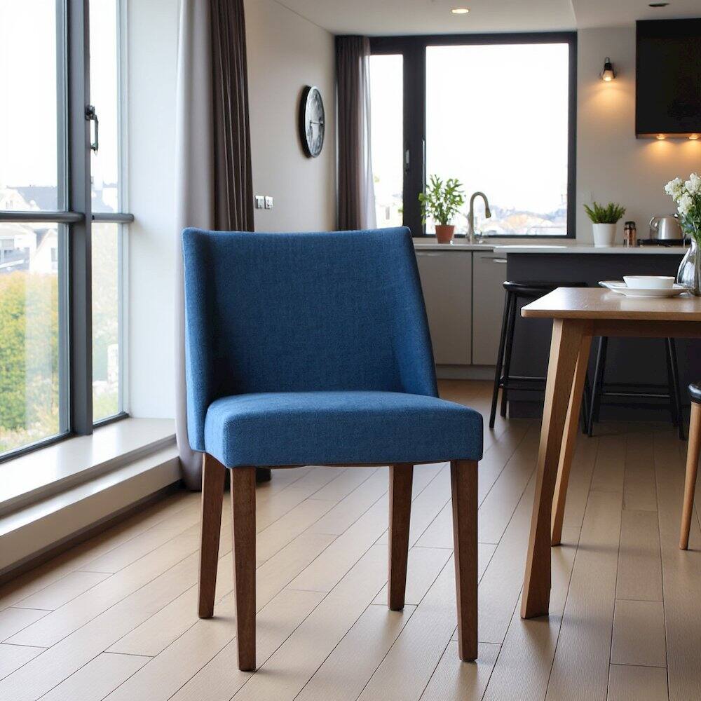 Alt View 4. Starlight Canyon Home - Wooden Side Chair in Brown, Solid Wood Dining Chair for Kitchen or Dining - Brown.