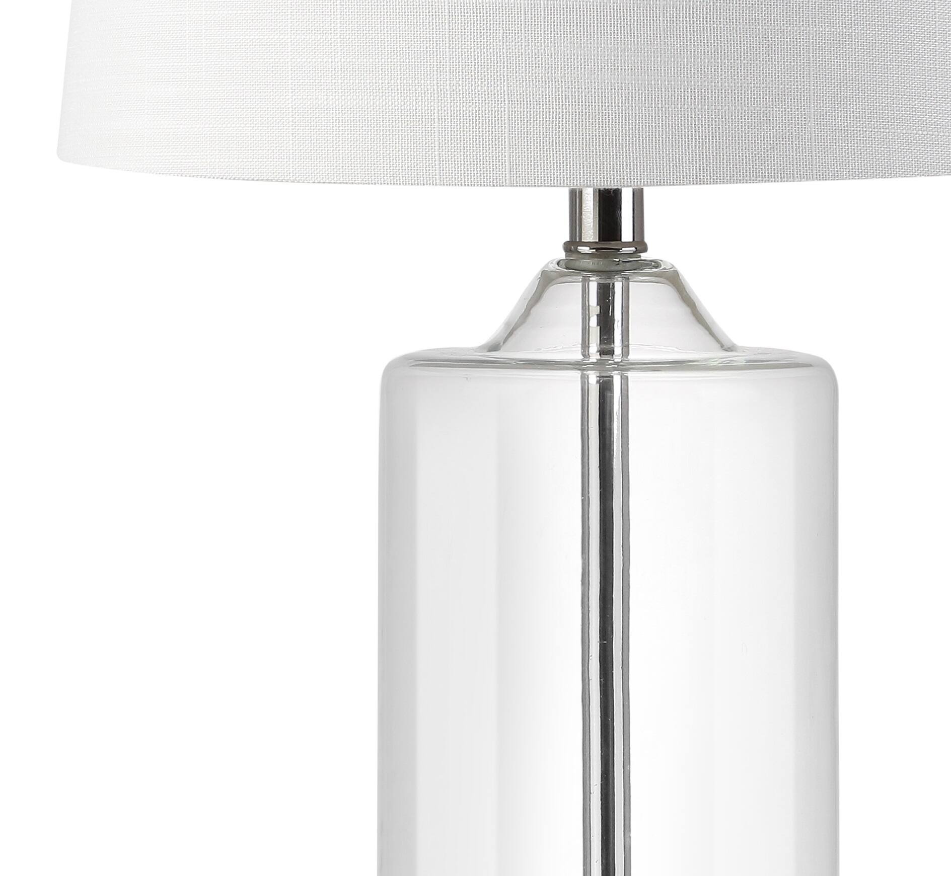 Alt View 6. Jonathan Y - Walsh 25" Glass LED Table Lamp, Clear/Chrome - Clear/Chrome.