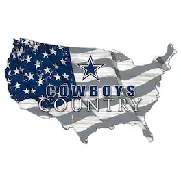 Fan Creations - Dallas Cowboys USA Flag Cutout Sign - Multicolor