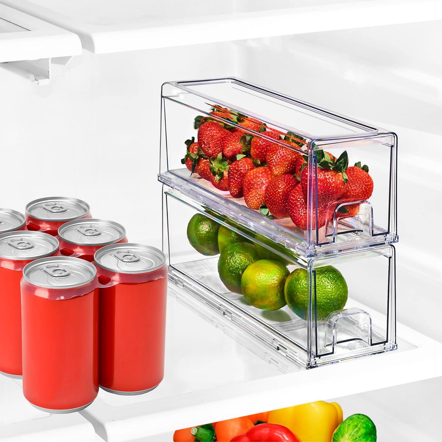 Left. Sorbus - Sorbus Fridge Drawers - Refrigerator Accessories and Organizer for Fruit, Snacks, Bottles, Cans.