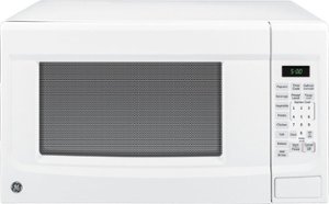 GE - 1.4 Cu. Ft. Mid-Size Microwave - White - Front_Zoom
