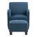 Front. OSP Home Furnishings - Aiden Chair & Ottoman Herringbone - Navy.