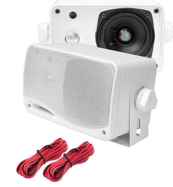 Alt View 1. Pyle - Pyle PLMR24 200W 3 Way Marine Audio Speakers Outdoor Weatherproof Pair (4 Pack).