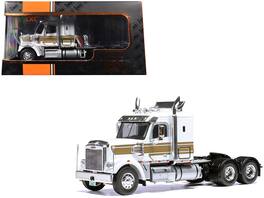 2012 Freightliner Coronado Truck Tractor Stripes 1/43 Diecast Model by IXO Models - White with Gold