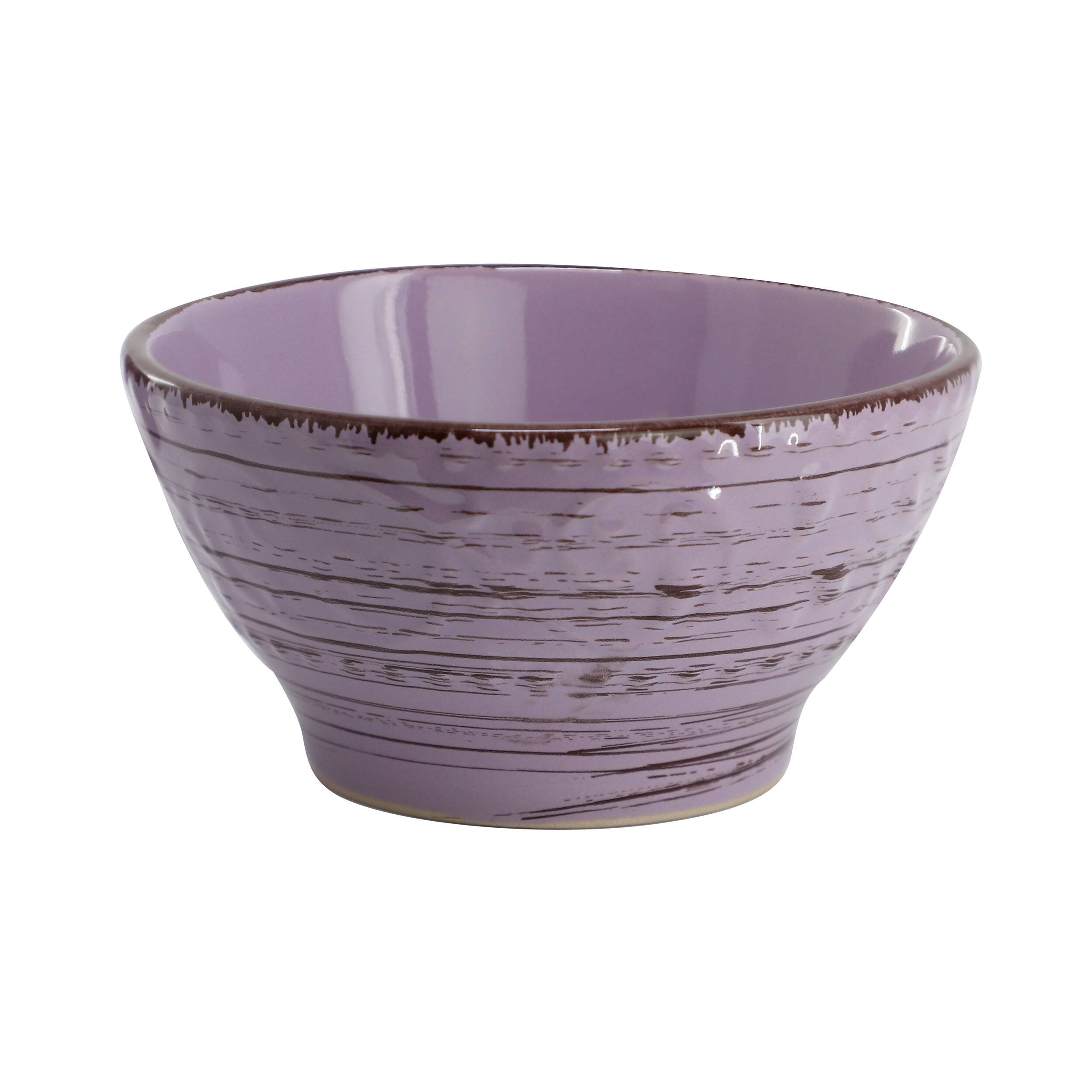 Alt View 3. Elama - Elama Malibu Mica 16-Piece Stoneware Dinnerware Set in Purple - Purple.