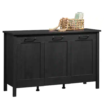 Front. Sauder - Sauder Miscellaneous Storage Storage Cabinet Raven Oak finish - Raven Oak.