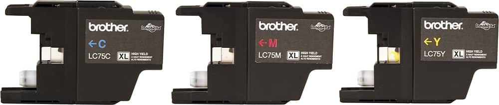 Alt View 11. Brother - LC753PKS XL High-Yield 3-Pack Ink Cartridges - Cyan/Magenta/Yellow.