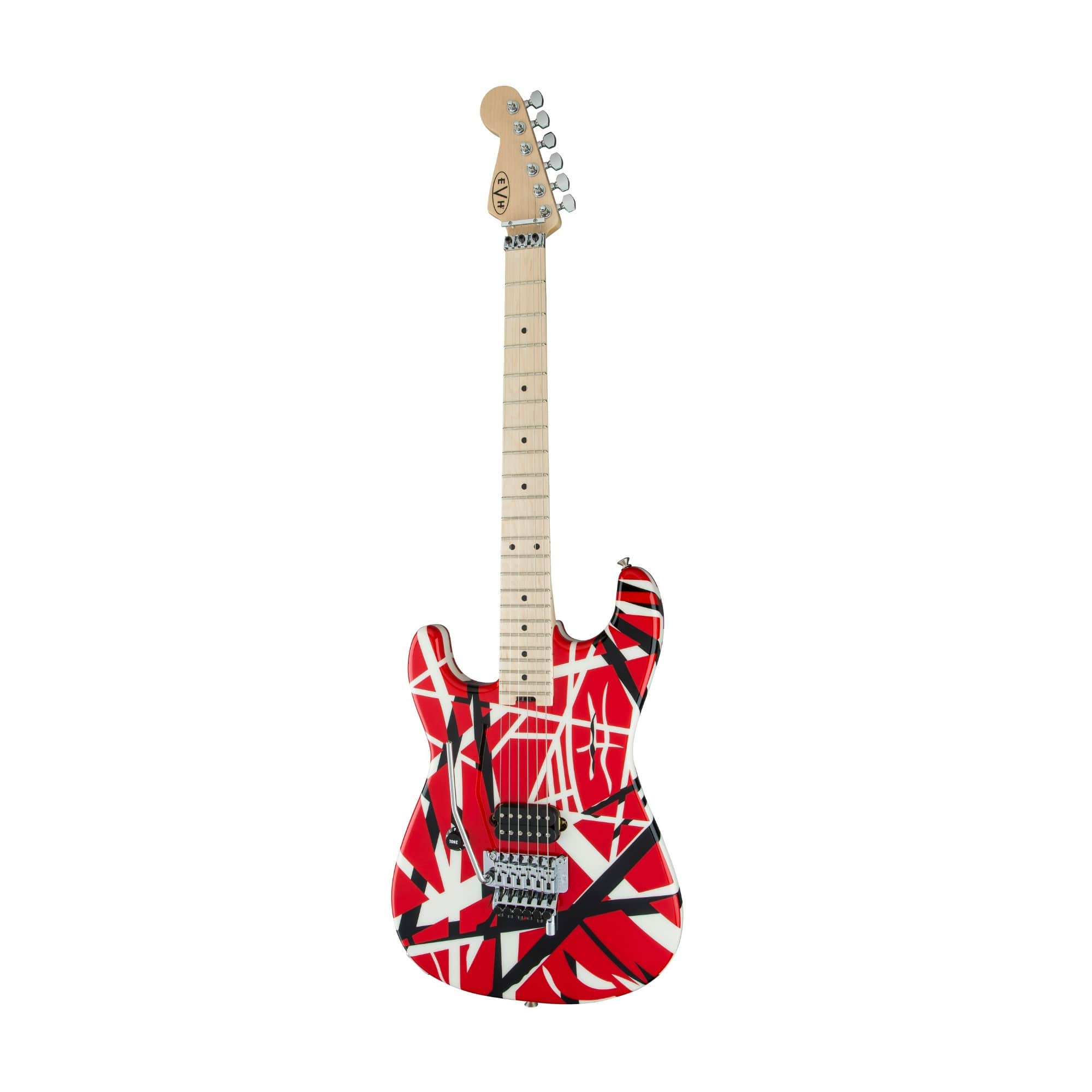 EVH - Striped Series 6-String Electric Guitar (Red, Black and White Striped)