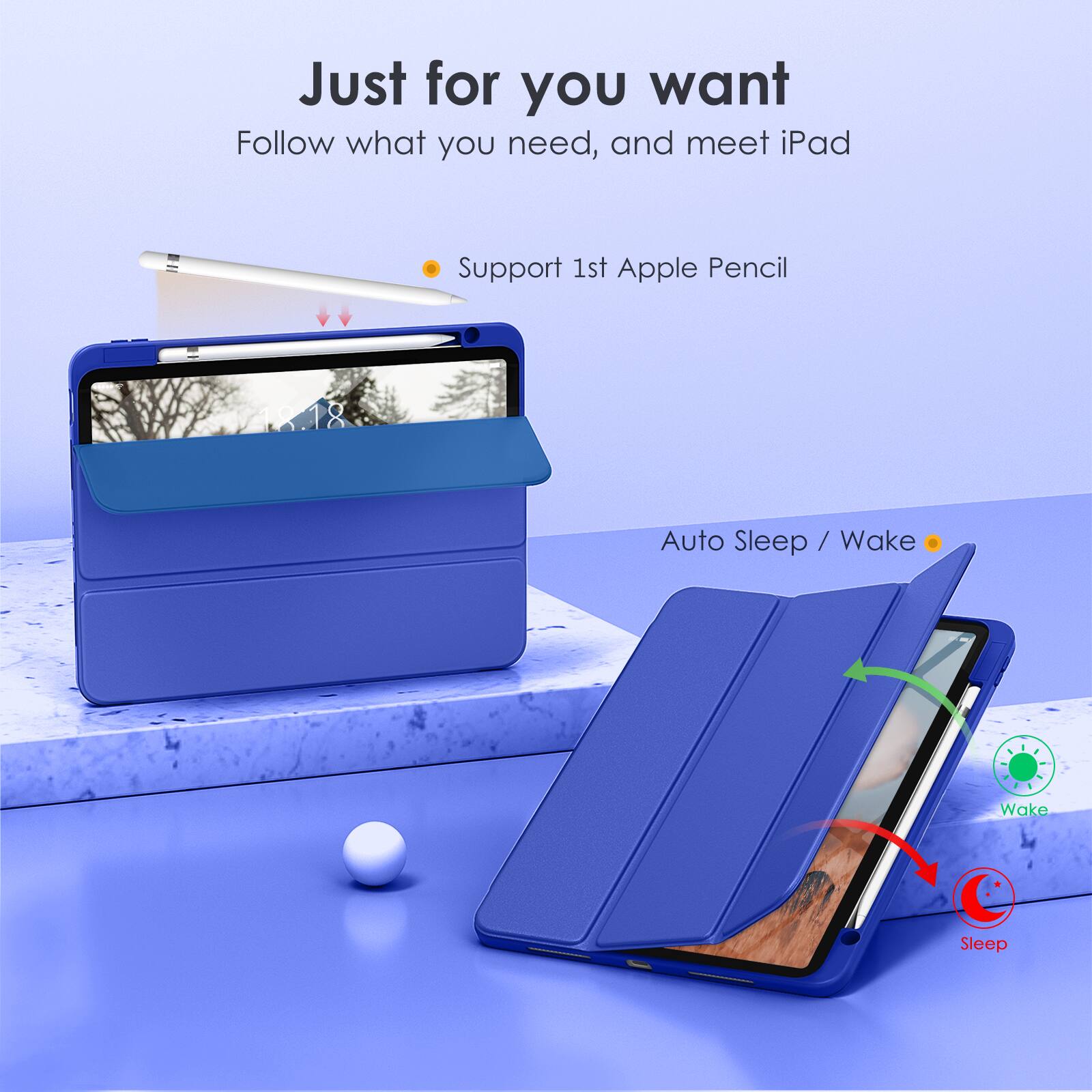 Just for you want  
Follow what you need, and meet iPad  

- Support 1st Apple Pencil  
- Auto Sleep / Wake