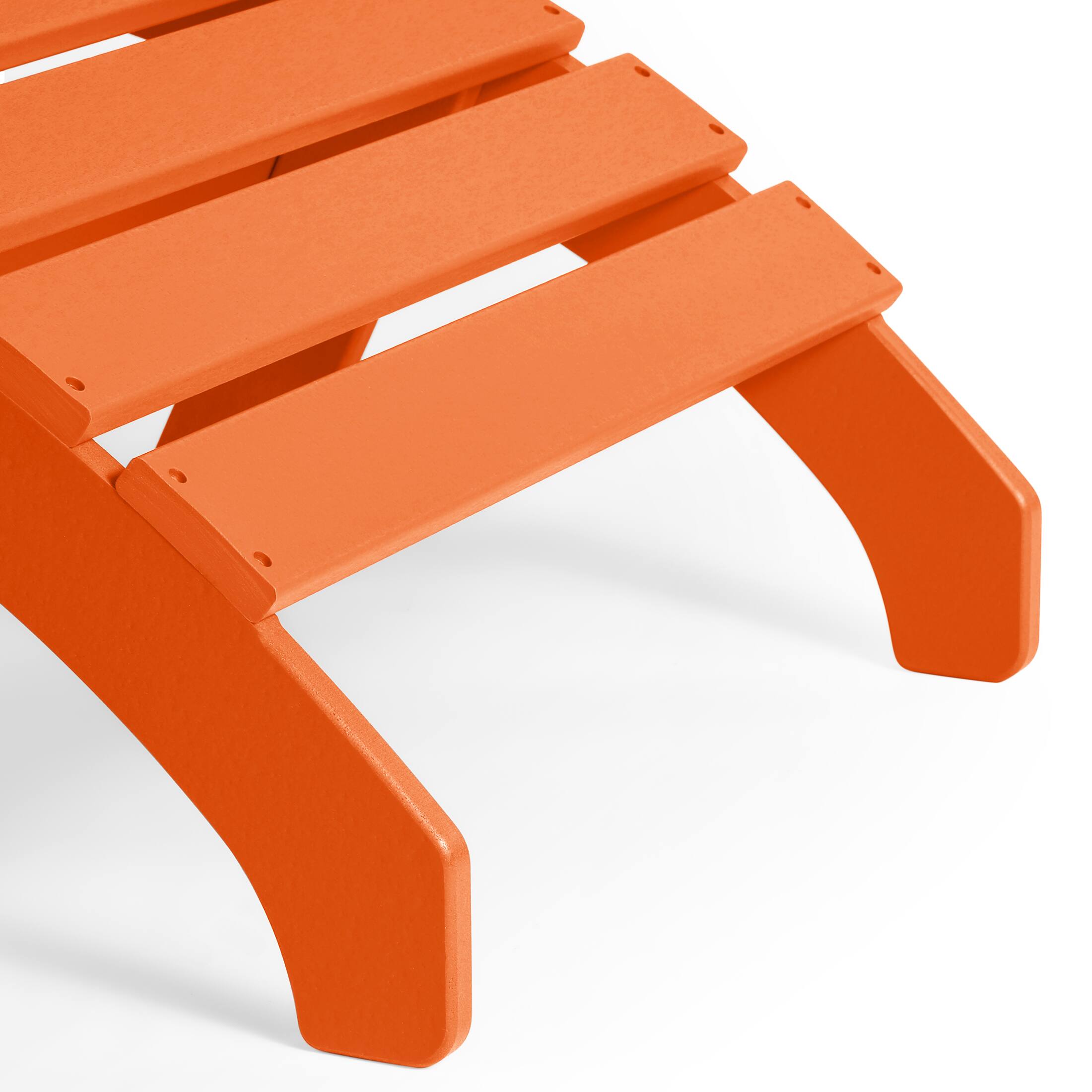 Alt View 4. WestinTrends - WestinTrends Dylan Outdoor Patio HDPE Adirondack Ottoman Footrest - Orange.