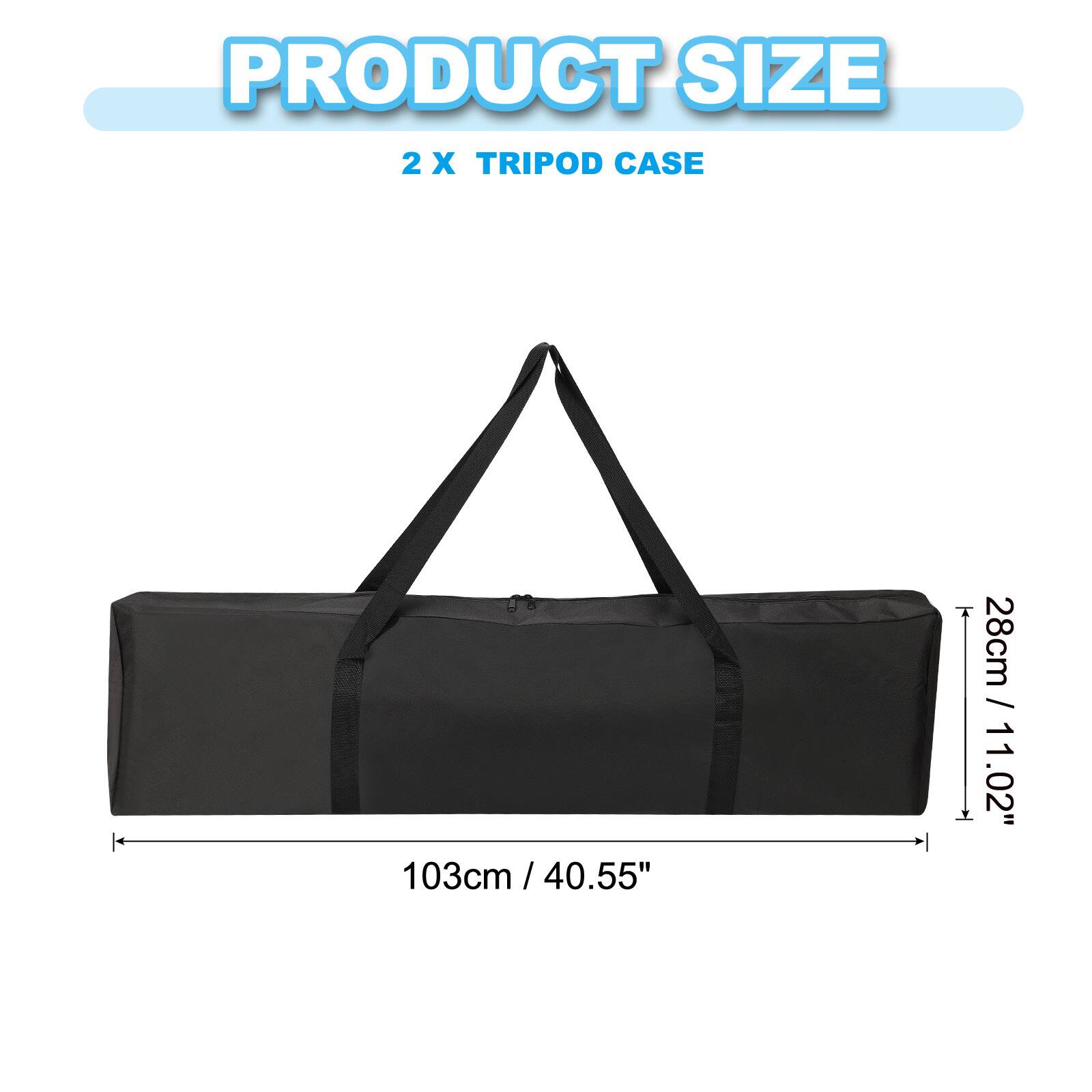 PRODUCT SIZE  
2 X TRIPOD CASE  
103cm / 40.55"  
28cm / 11.02"