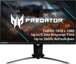 Acer - Refurbished Excellent - Predator X25 24.5" Gaming Monitor FullHD 1920x1080 IPS 360Hz 1ms VRB 400Nit | X25 bmiiprzx | UM.KX0AA.003 - Black