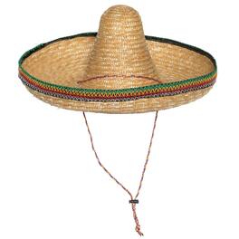 Underwraps - Straw Sombrero Adult Costume Accessory | 22 Inch - Beige