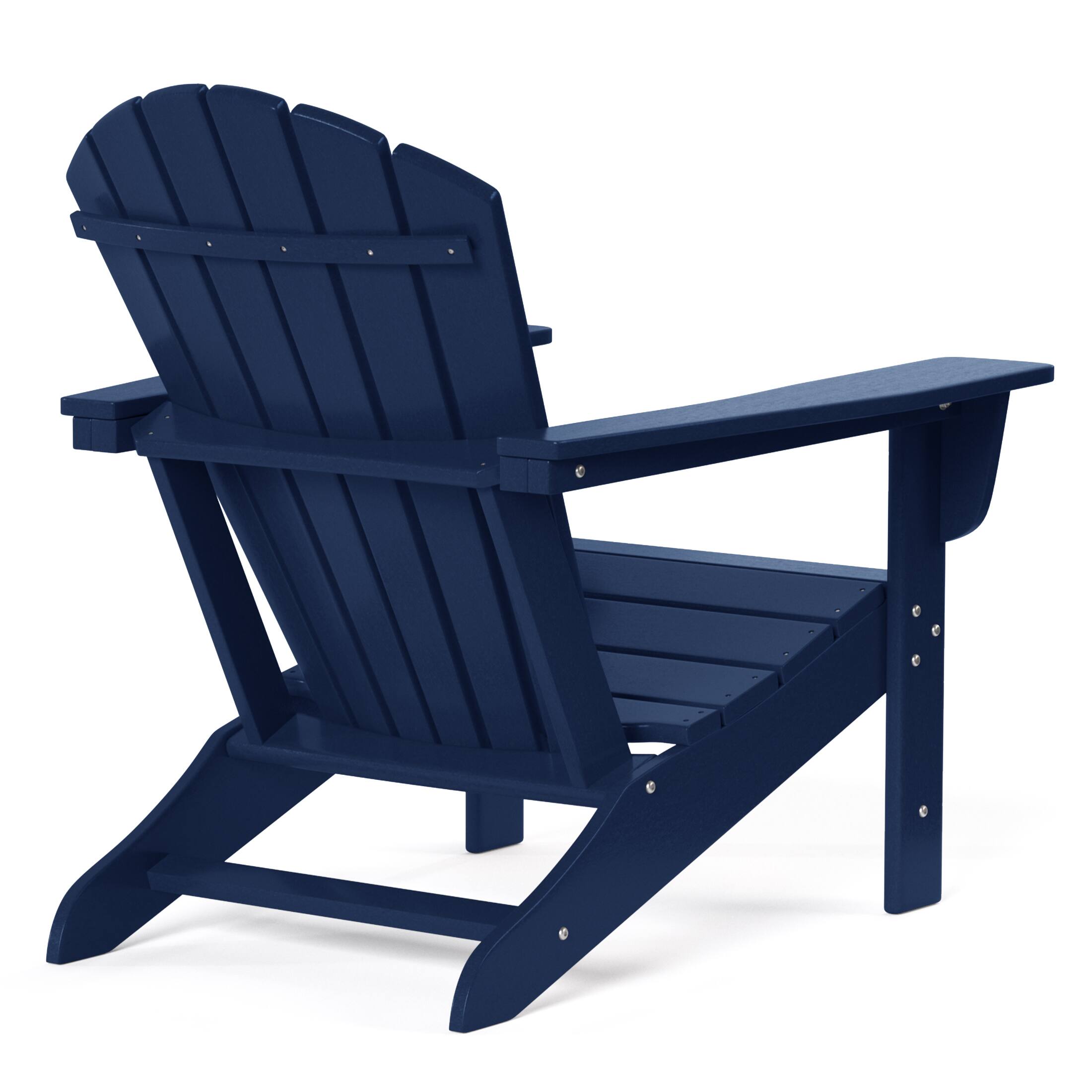 Alt View 1. WestinTrends - WestinTrends Dylan Outdoor Adirondack Chair (Set of 2) - Navy Blue.