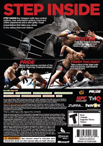 Jogo de Luta Ufc 3 Undisputed Xbox 360 Original Seminovo