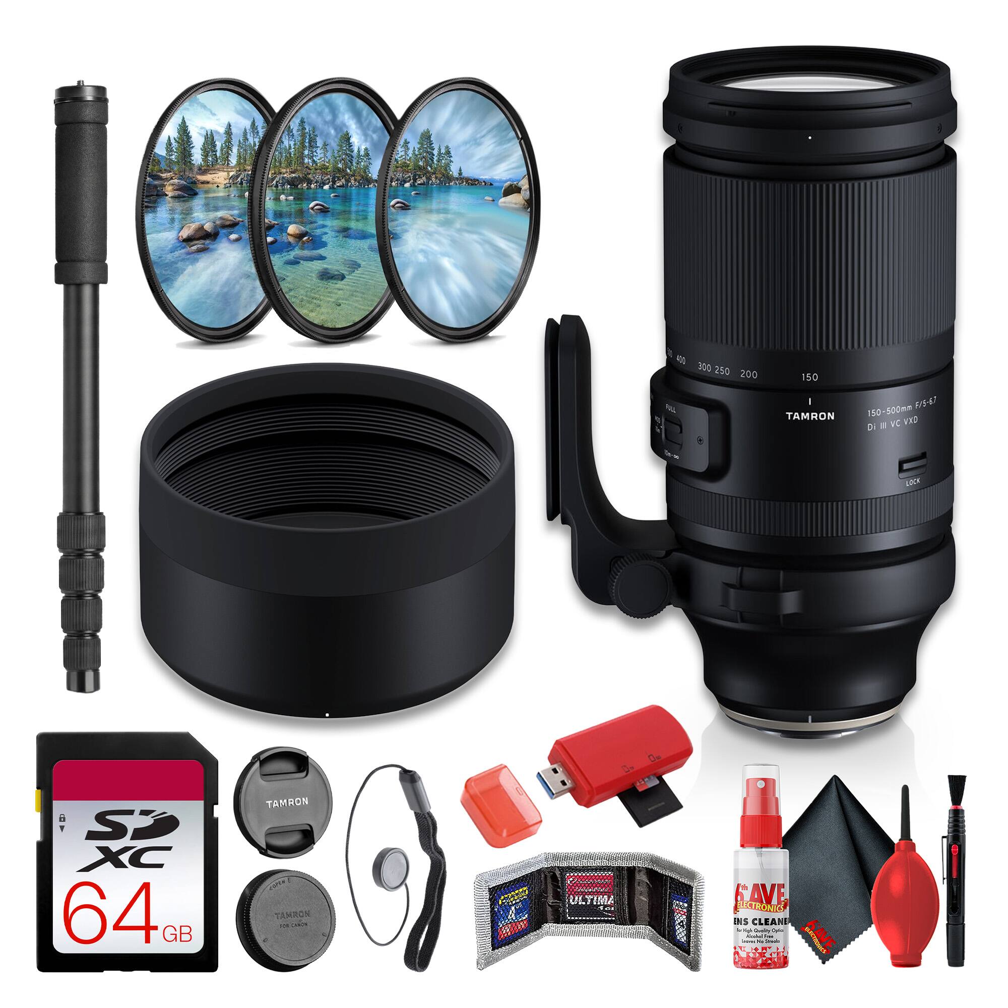 Tamron - 150-500mm f/5-6.7 Di III VXD Lens for Fujifilm X Bundle - Black price history on PriceWatchPro