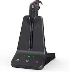 Front. Yealink - Yealink 1208711 DECT Mono Wireless Headset WH63 E2 Teams Certified - Black.