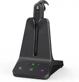 Yealink - 1208711 DECT Mono Wireless Headset WH63 E2 Teams Certified - Black
