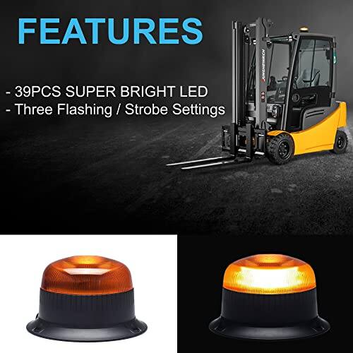 FEATURES

- 39PCS SUPER BRIGHT LED
- Three Flashing / Strobe Settings