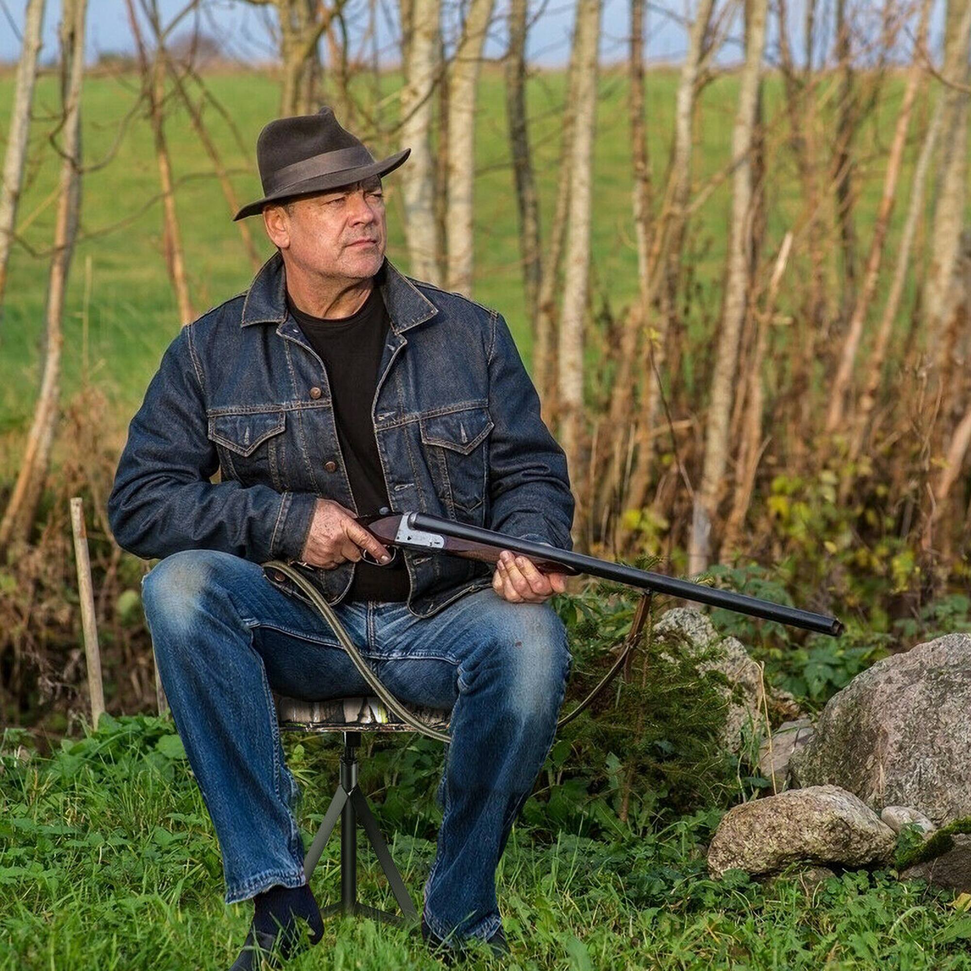 Alt View 3. Gymax - Gymax Swivel Hunting Chair Tripod Blind Stool w/ Detachable Backrest Outdoor Camping - Colorful.